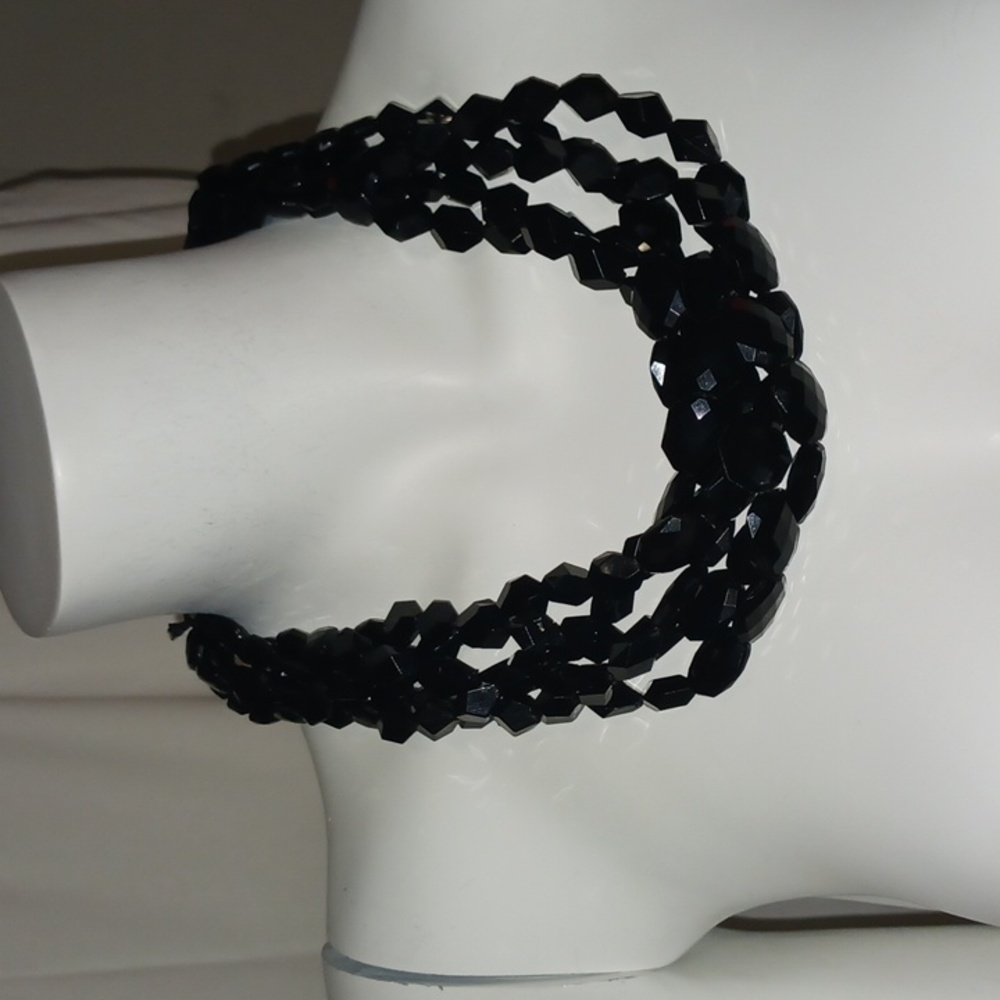 🖤Vintage Talbots Five Strand Dimond Cut Necklace